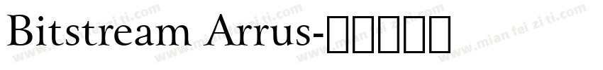 Bitstream Arrus字体转换